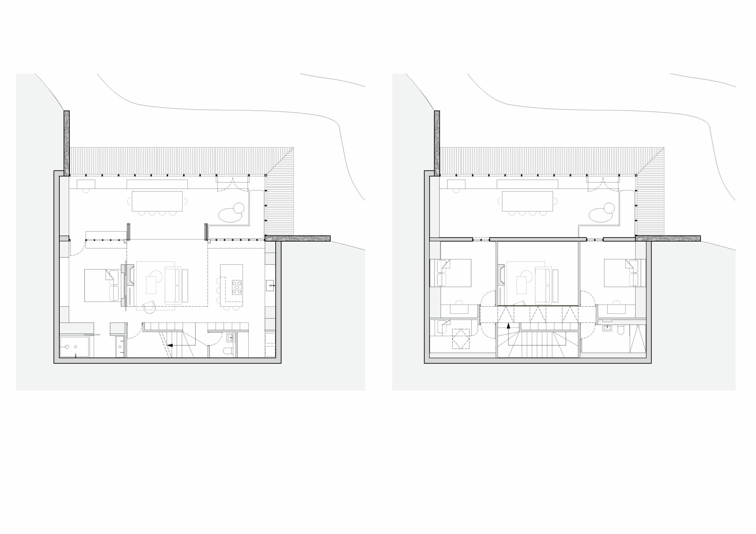 Plan : La maison semi-enterrée